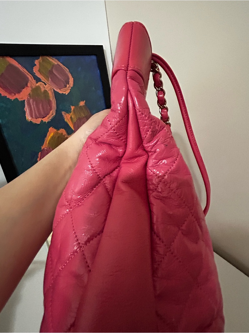 CHANEL Hot Pink Quilted Leather - Picture 3 of 16